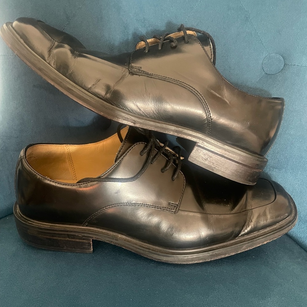 Classic Black Leather Men's Dress Shoes